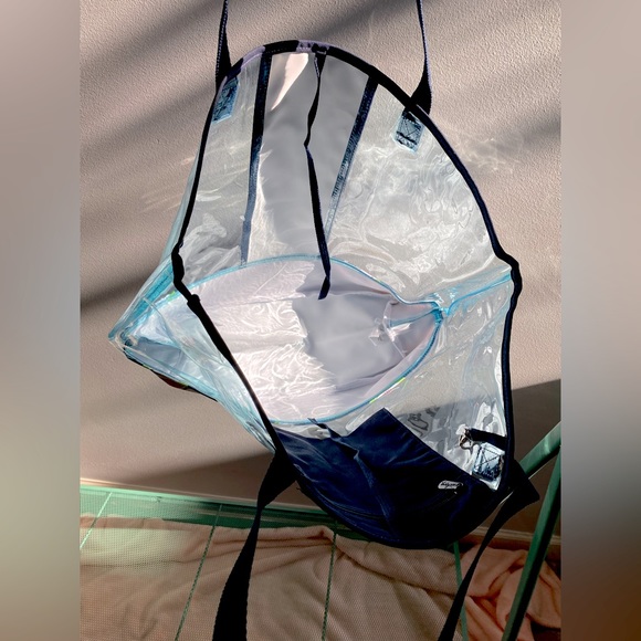 Thirty-One In the Clear Tote !Large! โจ Slice of Summer Watermelon | stripes 31 - Picture 5 of 9